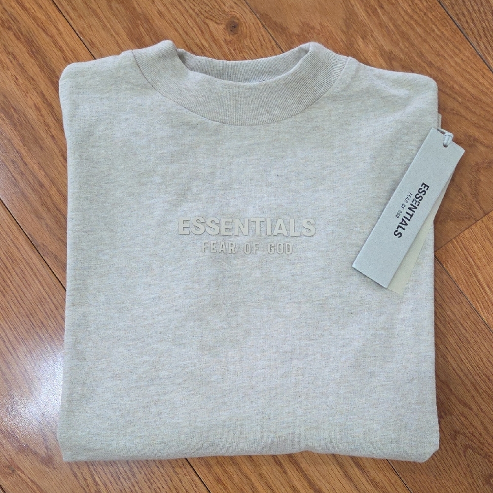 Fear of God Essentials Kids Beige Long Sleeve Top/Tee/Shirt